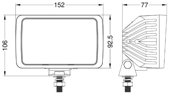 Premium LED Arbeitsscheinwerfer 4.000lm für IHC / Case IH XL-Kabine, Fendt, Deutz-Fahr inkl. 40cm Kabel und Deutsch-Verbinder