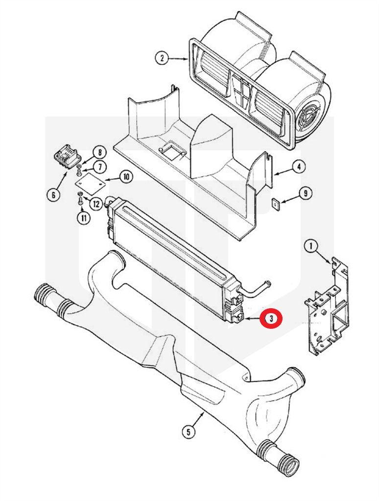 Heizungskühler Wärmetauscher Heizung für Case IH / IHC XL-Kabine (3233586R91) - trecker-teile.de