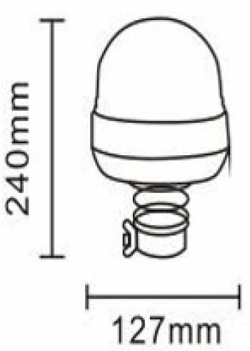 LED Rundumkennleuchte Rundumleuchte 12-24V mit flexiblem Fuß, zur Aufsteckmontage, für Traktoren und Baumaschinen