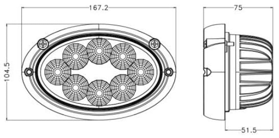 LED Arbeitsscheinwerfer passend für Massey Ferguson (3786665M93)