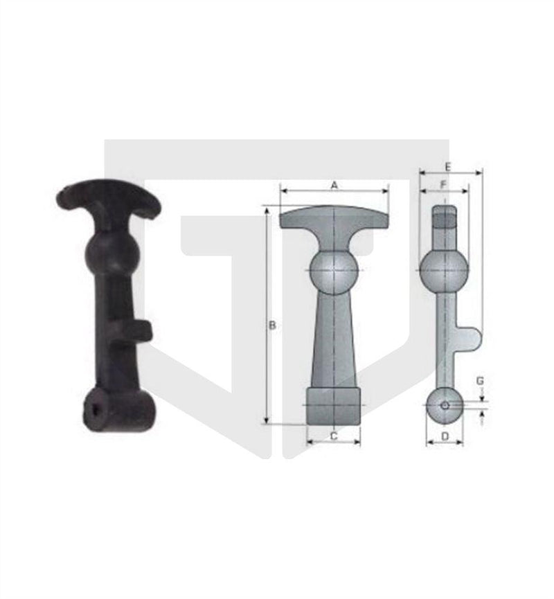 Haubenhalter Haubengummi Haubenspanner mittellang 120 mm passend für IHC und Mc Cormick