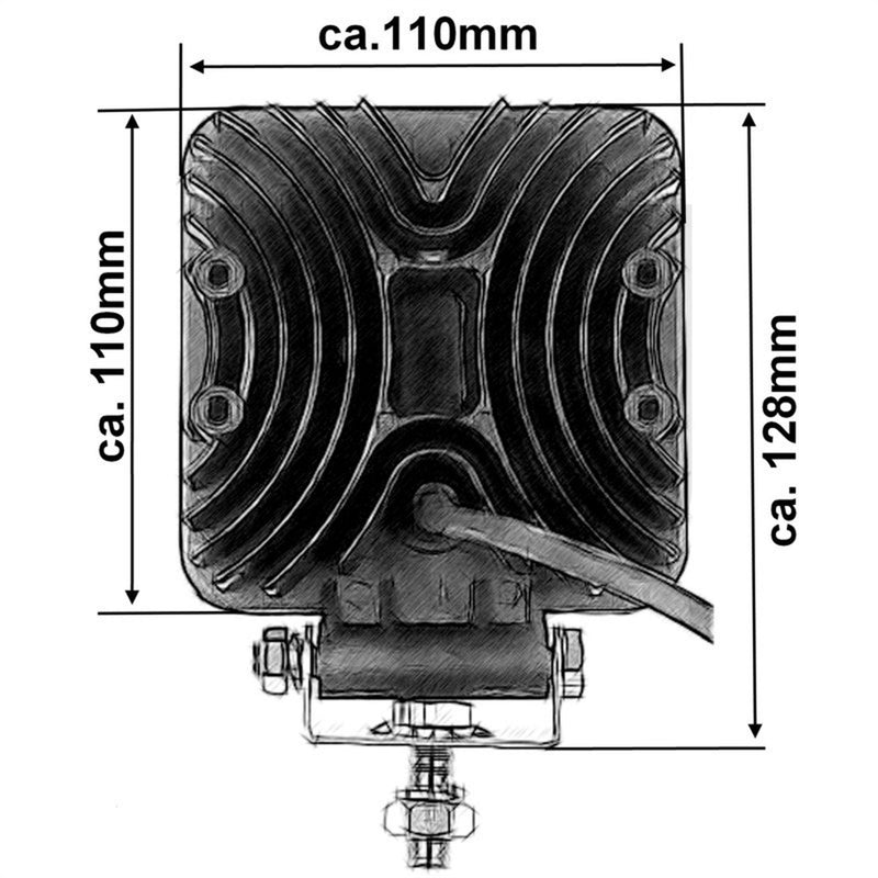 LED Arbeitsscheinwerfer 8 x 3 W ca. 1.600 Lumen